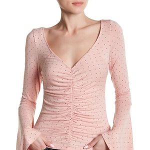 NWT Free People Long Sleeve Cinched Blouse